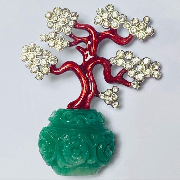 Kenneth Jay Lane Jewelry - *SOLD* Vintage Kenneth Jay Lane (KJL) Bonsai Tree Pin